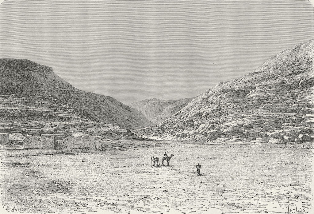 SUDAN. Entry of Korosko route at Abu-Hamed c1885 old antique print picture